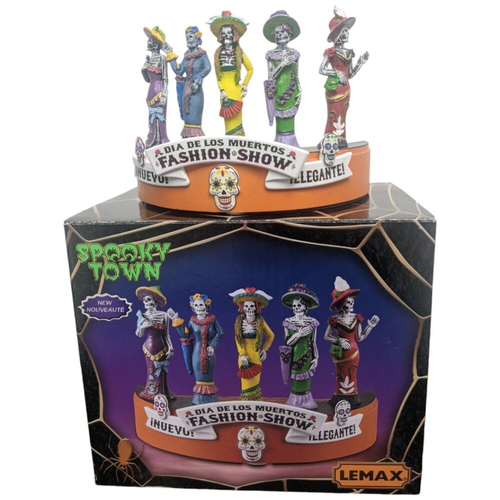 Lemax Spooky Town La Catrina's Fashion Show Dia de los Muertos 33635 Unlighted